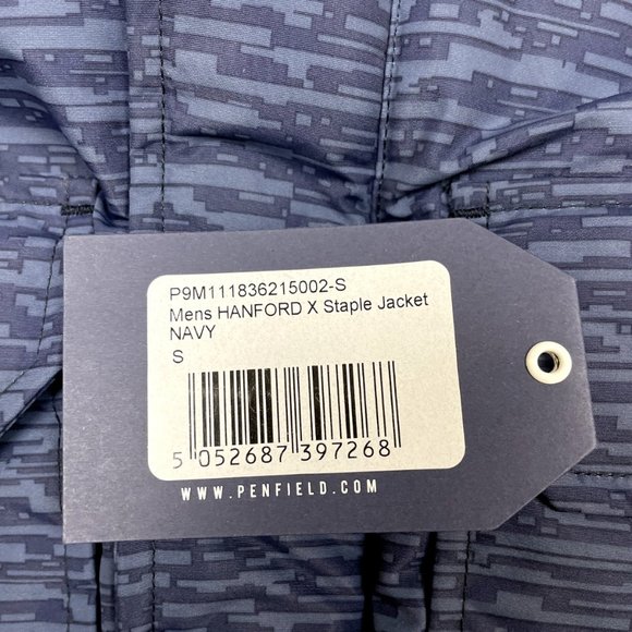Penfield Staple Hanford Down Detachable Hood Bomber Jacket Digicamo '15 Blue NEW - Picture 10 of 13